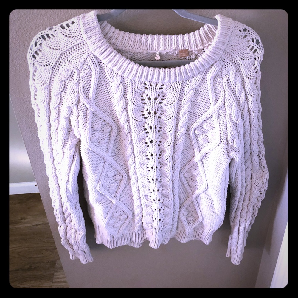 Cable knit sweater